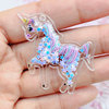Transparent nail sequins PVC with bow, children's hair accessory