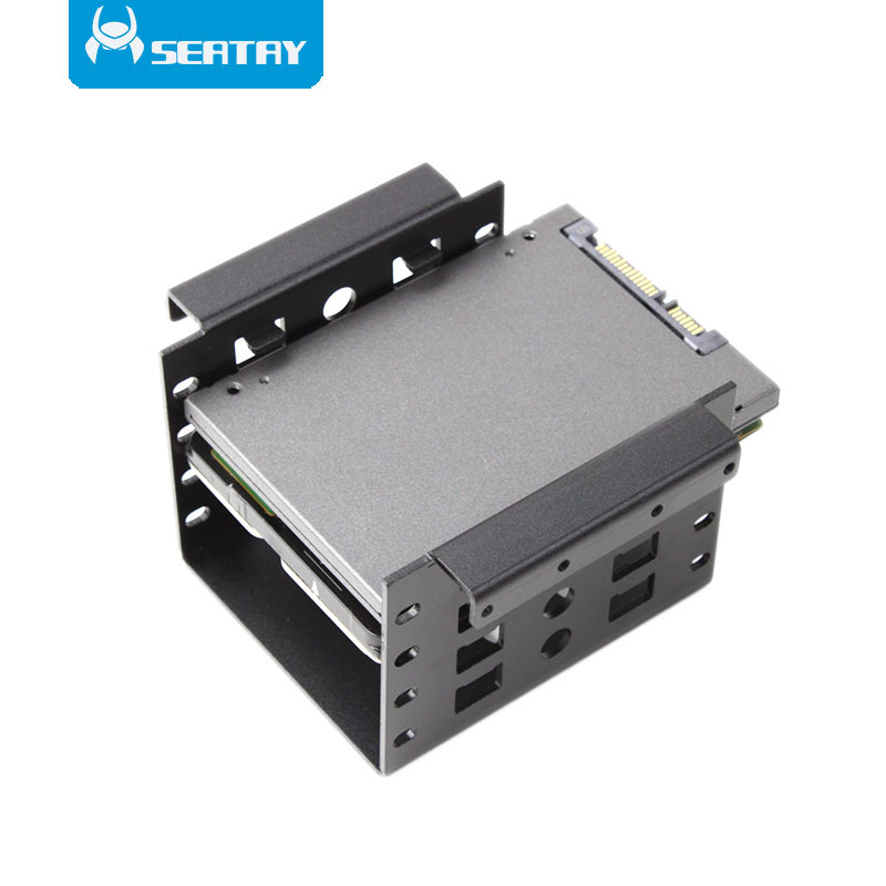 Seatay shuolitai soporte de disco duro de 2,5 pulgadas de 2,5 pulgadas a 3,5 pulgadas de expansión de estado sólido chasis incorporado bastidor de la jaula