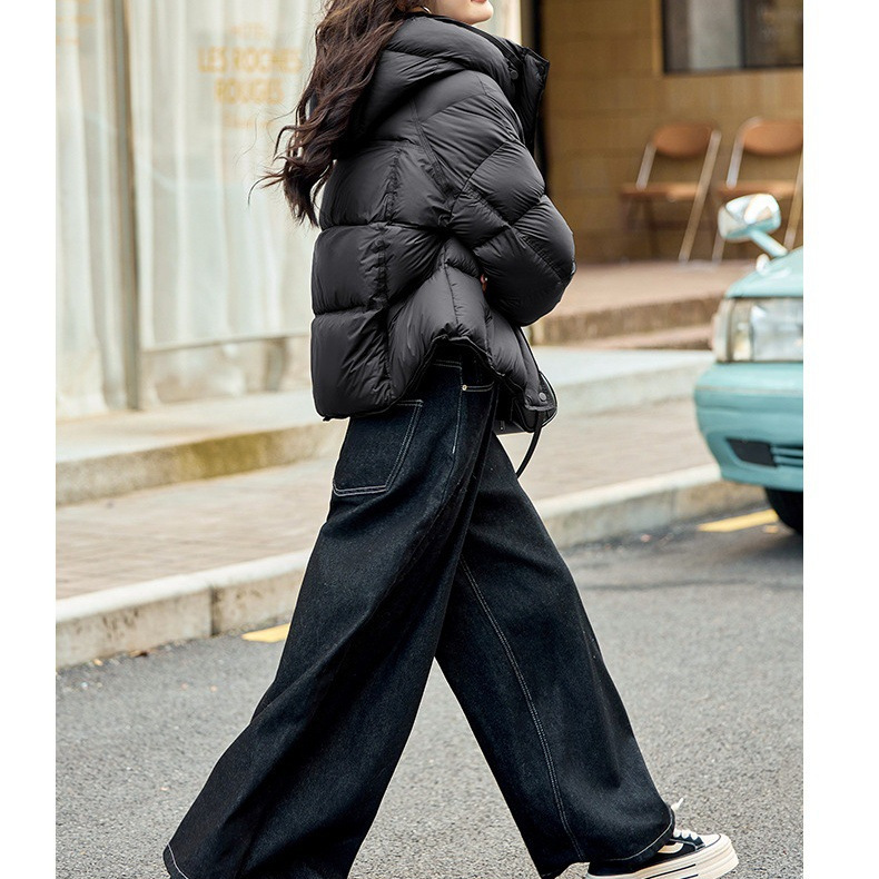 小个子短款冬季棉服女2025新款韩版设计宽松连帽面包服棉衣外套潮|undefined