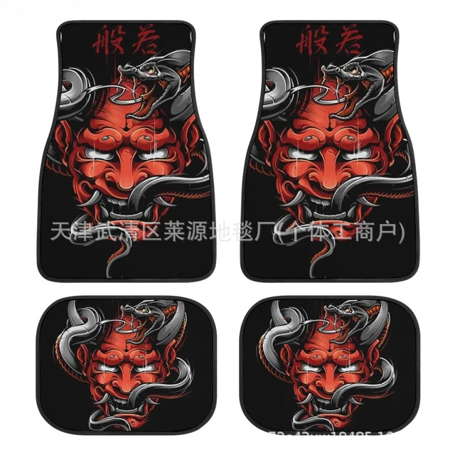 Cross-border TEMU new Japanese-style crystal velvet foot mat dirt-resistant wear-resistant easy-to-care car mat four-piece in stock