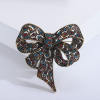 Brooch with bow, retro pin lapel pin, accessory, European style