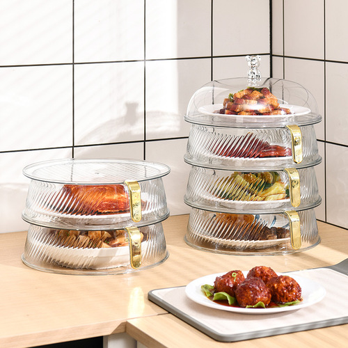 Insulated Food Cover for Home Use, Transparent, Dustproof, Mosquito-Proof, Multi-layer Food Storage Cover, Table Cover, Food Dome