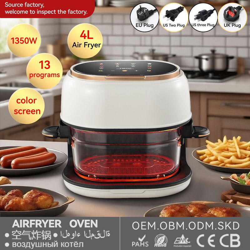 4L空气炸锅新款Air fryer可视玻璃内胆触屏烤箱跨境外贸110V220V|undefined