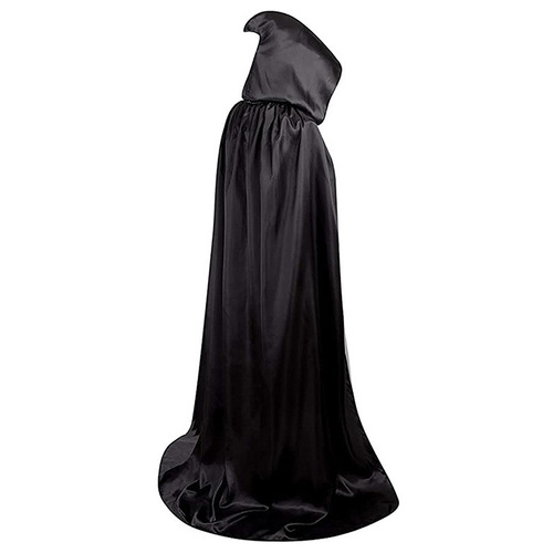 Halloween costumes black death cape props hat Halloween witch elf adult cape 1.7 meters