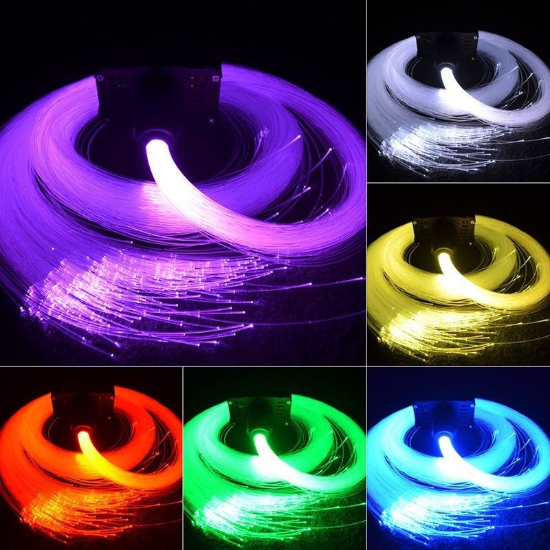 220v national standard light source machine, colorful remote control, 0.75mm*2m fiber optic cable, home interior ceiling colorful starry sky effect