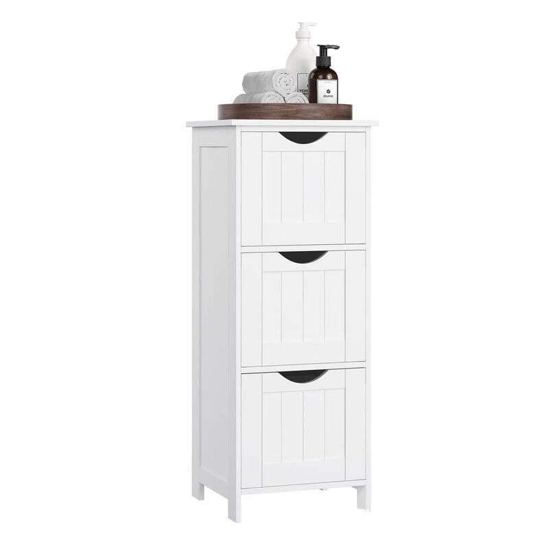 Bathroom Floor Cabinet,Bathroom Storage Organizer Rack,Multi-Purpose Corner Unit,3 Drawers Bathroom Storage Cabinet
