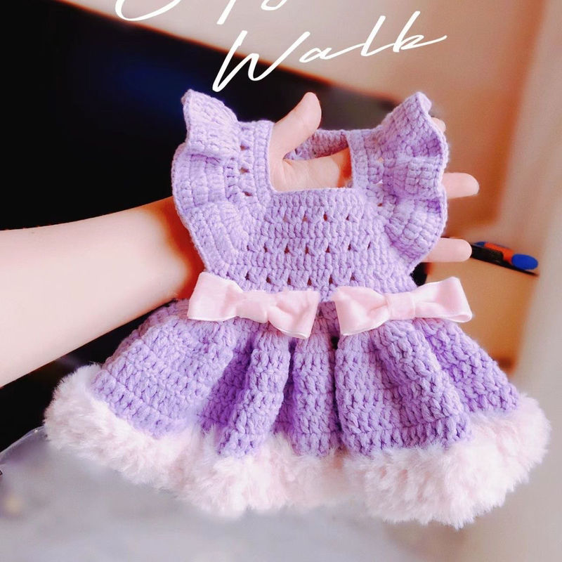 小狗狗衣服秋冬装泰迪博美比熊小型幼犬毛衣线衣宠物猫咪衣服绢花|undefined
