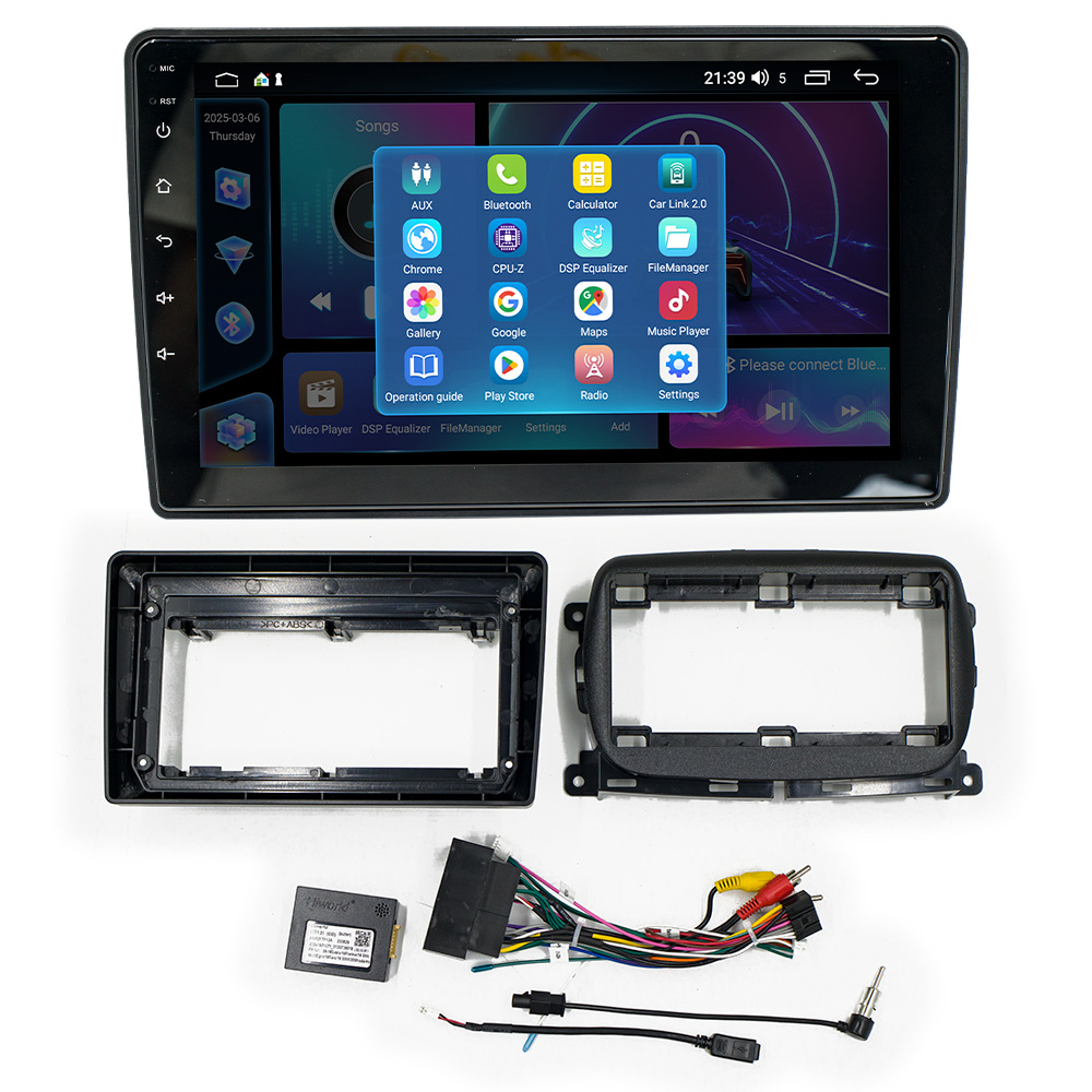 Aplicable a 16 ~ 19 tipos de Fiat 500 Android navegación en coche todo-en - uno FangYitong cuatro núcleos / ocho núcleos control central