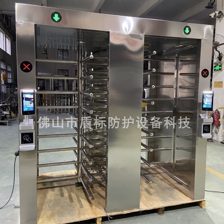 企业大门防止攀爬栅栏杆全高转闸通道电控立式转闸机人脸识别门禁