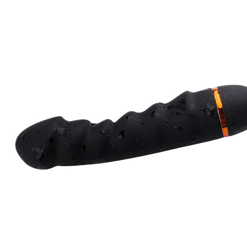 Vibrating Prostate Massager, Silicone Anal Plug with Button Control, Purple — detail image 3