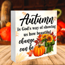 1 件鼓舞人心的秋季 PVC 墙壁艺术，带有南瓜和向日葵设计 - 感恩