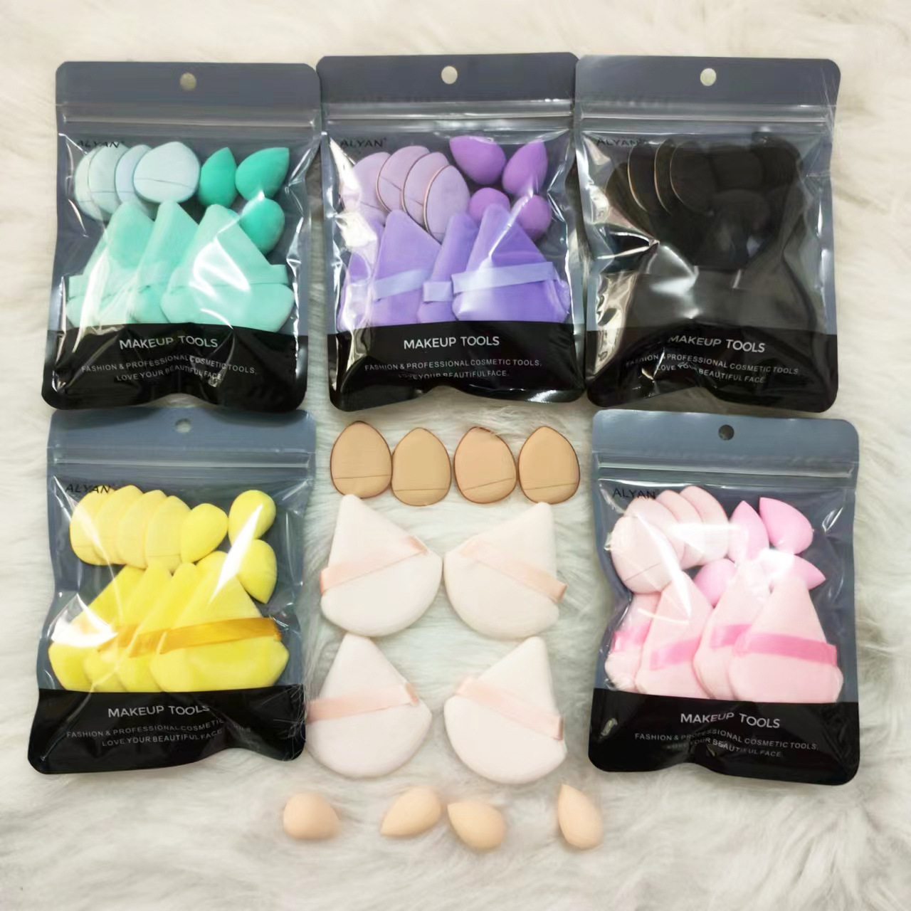 143g Weight Makeup Puff Makeup Tools Types 1 Set Quantity Sponge Material Solid Color Pattern Simple Style Style Simple Style Solid Color Sponge Makeup Puff 1 Set 11