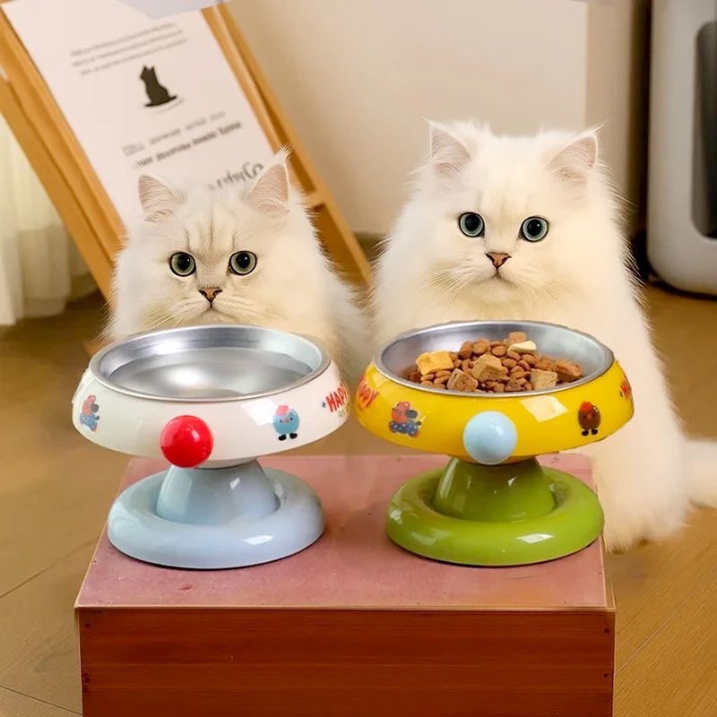 Stainless steel cat bowl, dog bowl, cat feeding bowl, cat bowl, food bowl, anti-knock over, cat and dog bowl, pet supplies, pet bowl 4