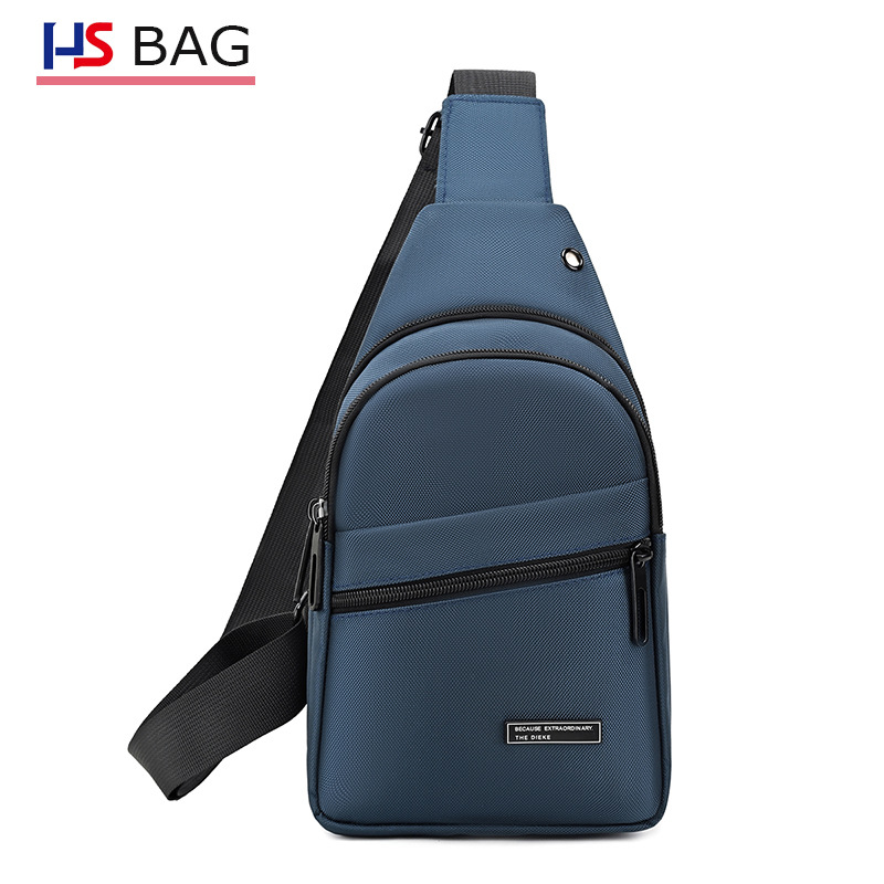 Chest Bag 2025 Autum New Large-Capacity Casual Men's Bag Lightweight Simple Water-Repellent Oxford Cloth Crossbody Backpack