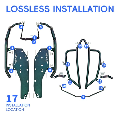 rack, silver protective bars, modification | Motorcycle bumper