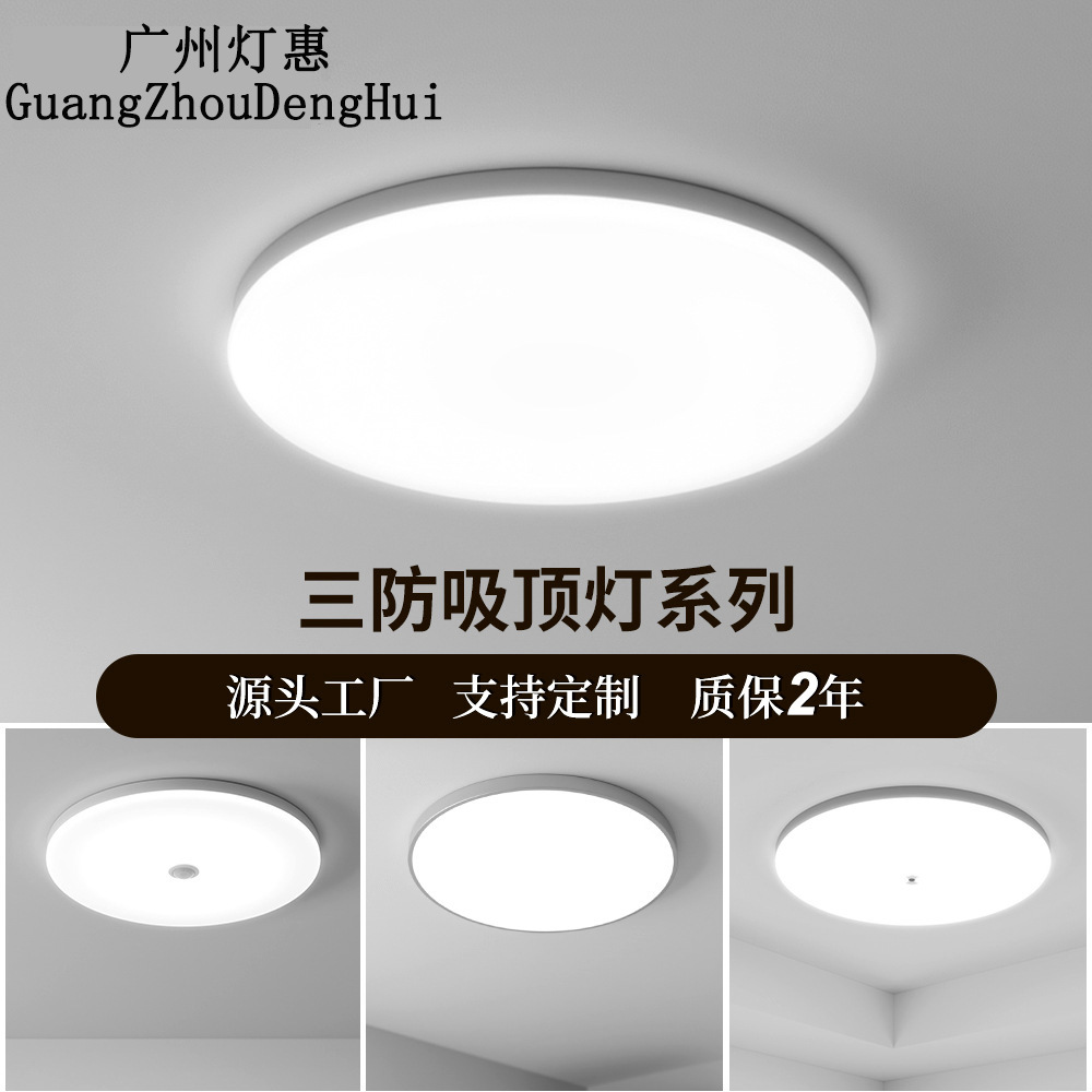 Ultra-Thin Led Three-Proof Ceiling Light, Modern Minimalist Dust-Proof, Moisture-Proof, Mosquito-Proof Balcony Corridor Light for Home Use