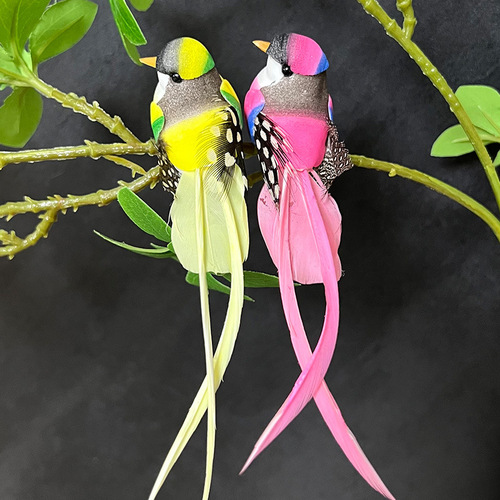 Artificial Feather Bird Ornament Craft Feather Product Courtyard Fake Bird Garden Bird Gardening Home