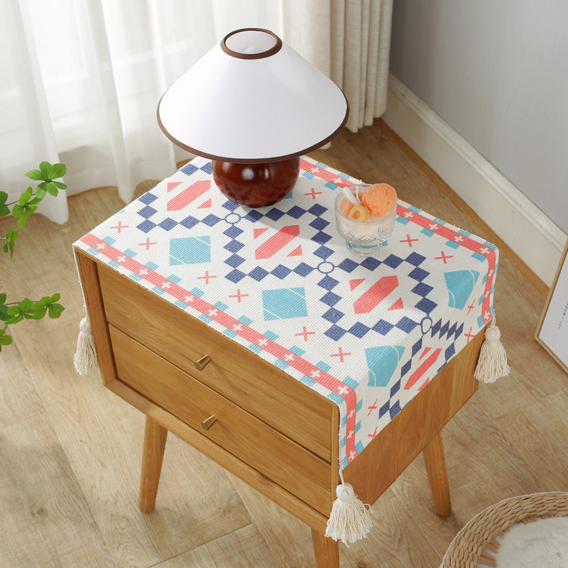 Digital Printing Bedside Table Chest Microwave Oven Refrigerator Washing Machine Cover Multifunctional Dustproof Cloth_voghion.com