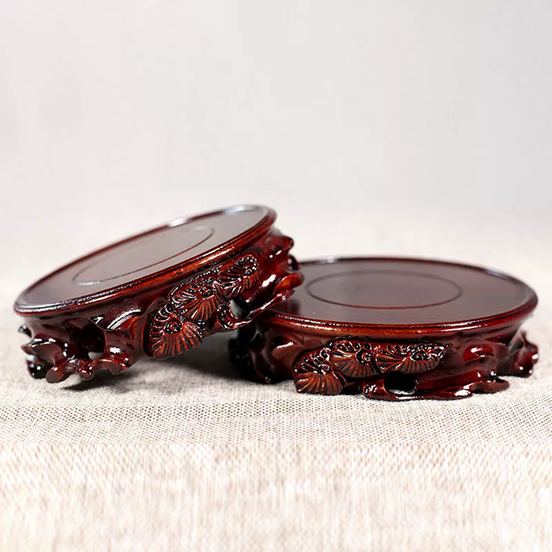 Сплошная деревянная круглая основа Кит каменный бонсай ваза аквариум с массивной деревянной основой Марас массивная деревянная корневая резная круглая основа деревянная опора