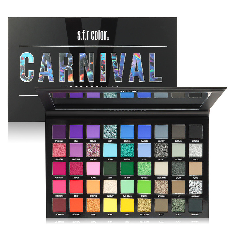 S.F.R 45-Color Paper Eyeshadow Palette, Matte Eyeshadow Palette, Glitter Shimmer, Waterproof, Non-Smudgeable, Cross-Border Wholesale