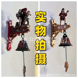 跨境新款3D树脂造型门铃HAPPY 53th BIRTHDAY AC÷DC乐队门铃