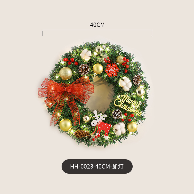 Amazon popular guirnalda de Navidad ratán 40/50/60cm decoración de Navidad Garland puerta colgando escena diseño