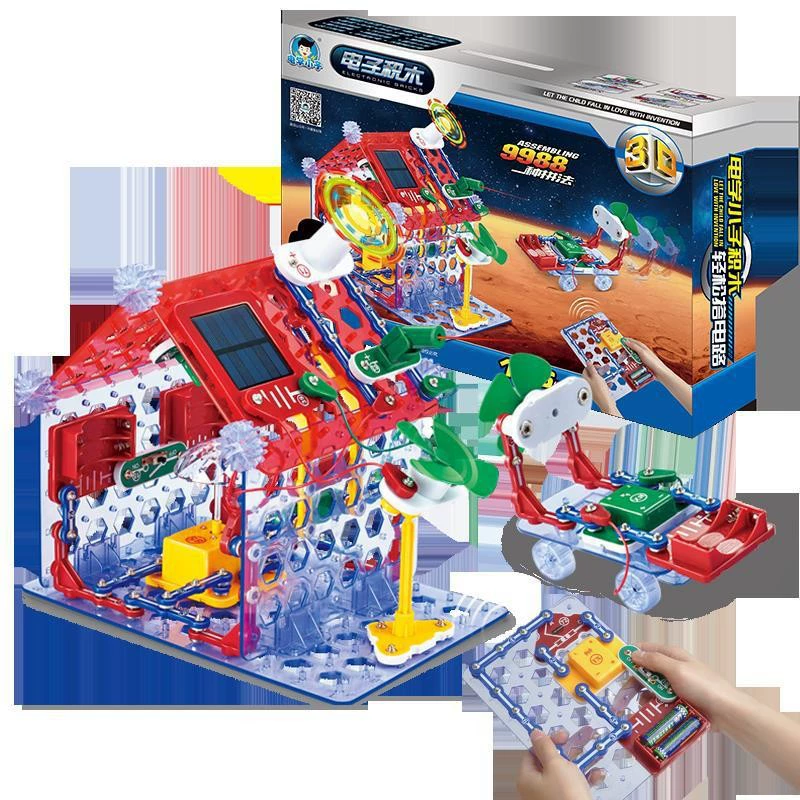 Electronic constructor for experiments, toy for boys, physics, circuit, Birthday gift, 10 years
