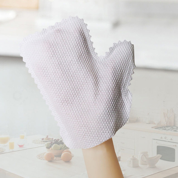 Household fish scale cloth gloves non-woven disposable electrostatic dust removal cleaning window cleaning lazy cleaning artifact