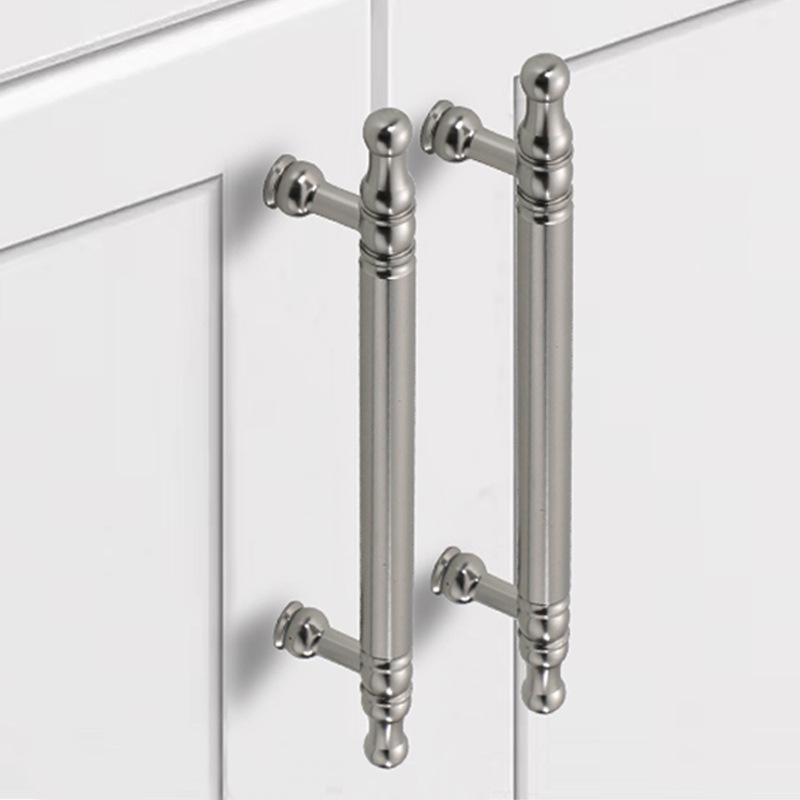 Nordic light luxury extended black gray gold cabinet wardrobe door handle French single hole drawer cabinet hardware