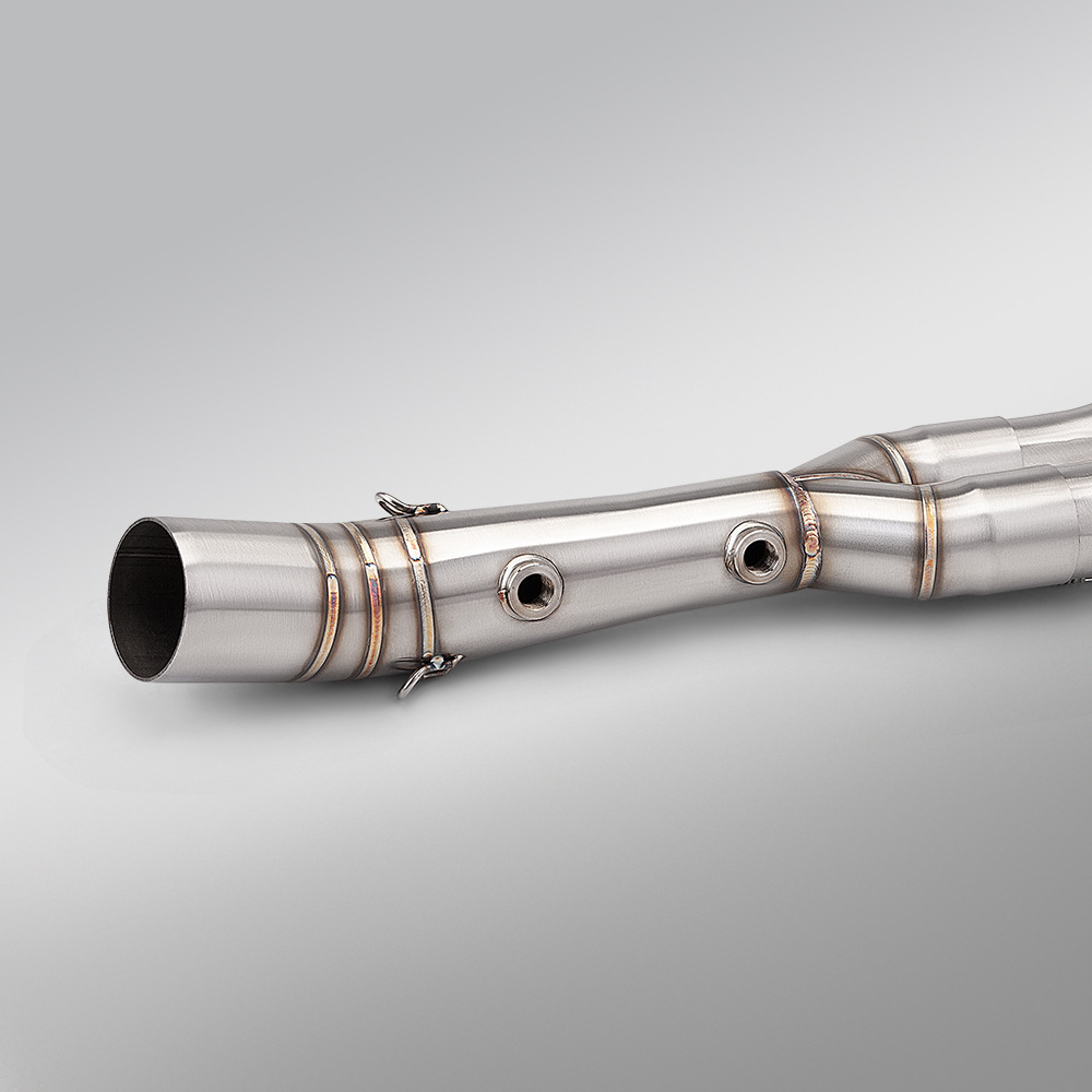 Mt07 Stainless Steel Dual Oxygen Port Front Exhaust Pipe Ar Scorpio Arrow Brand Rear Section Motorcycle Full Exhaust System