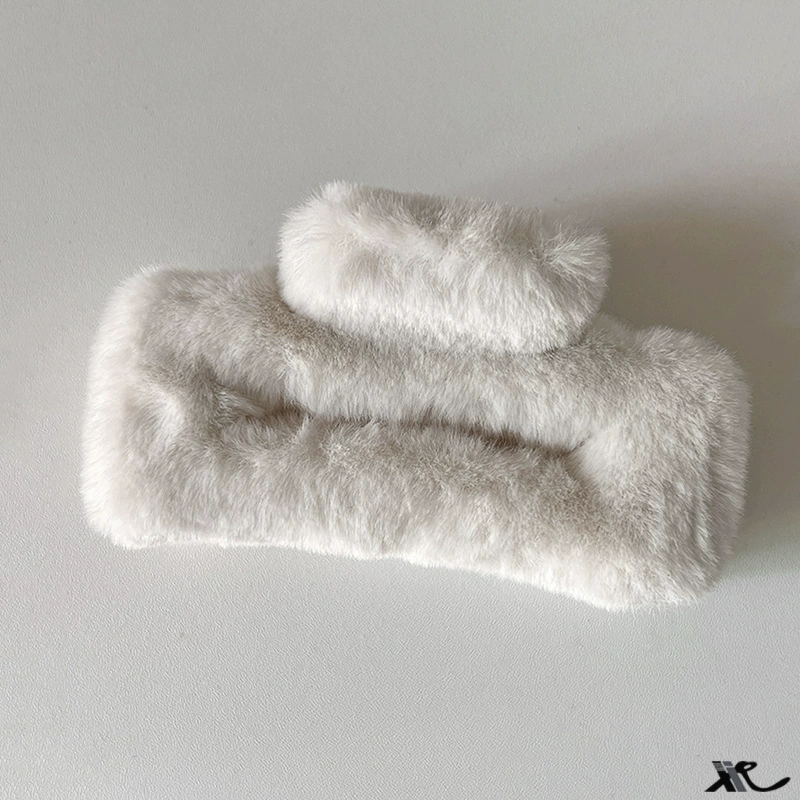 Плюшевая заколка-краб, корейский стиль, искусственный мех, длина 8–14 см