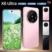 跨境新款x8 ultra现货全球版真4g高端7.3寸大屏安卓智能手机3+16