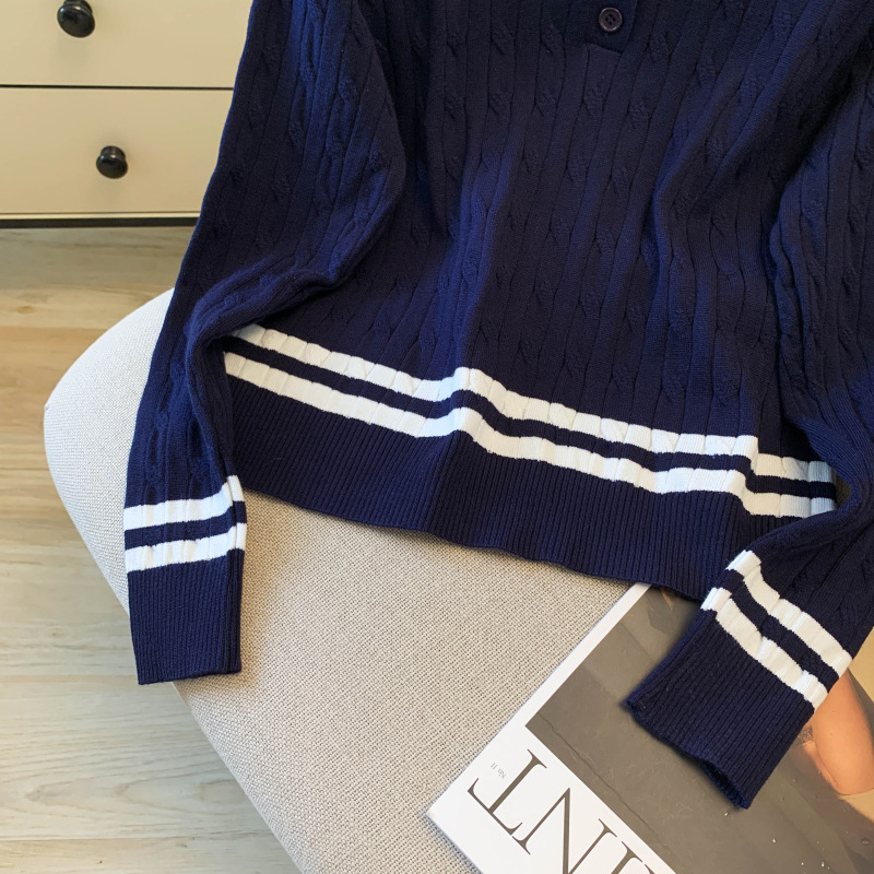 Damen Strickpullover Mit Polokragen Für Den Lässigen Herbst-look_voghion.com