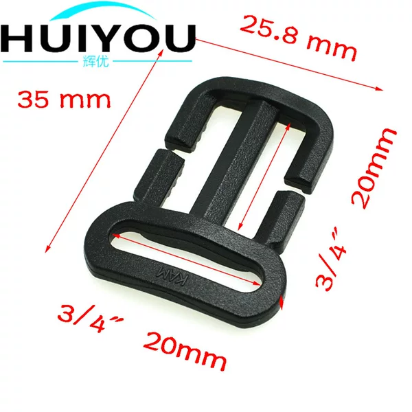 Direct selling accessories buckle plastic ladder buckle flat plastic buckle bag strap adjustment buckle wholesale two-gear buckle