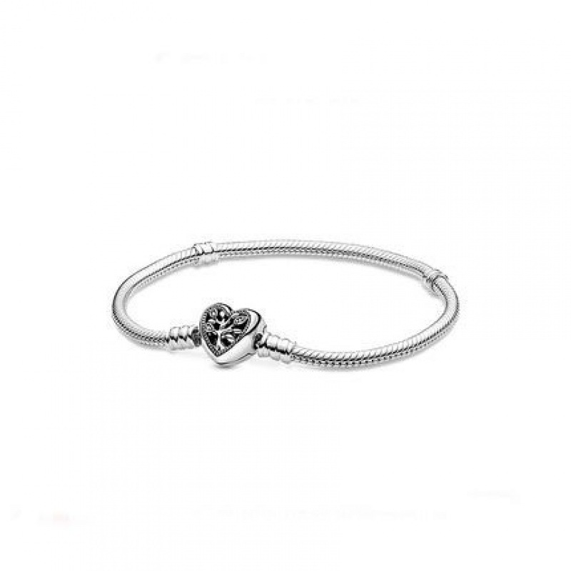 Panjia pulsera mujer blanco plateado plata gruesa pulsera corazón cuadrado hoja hebilla serpiente hueso pulsera DIY Internet celebridad cadena femenina