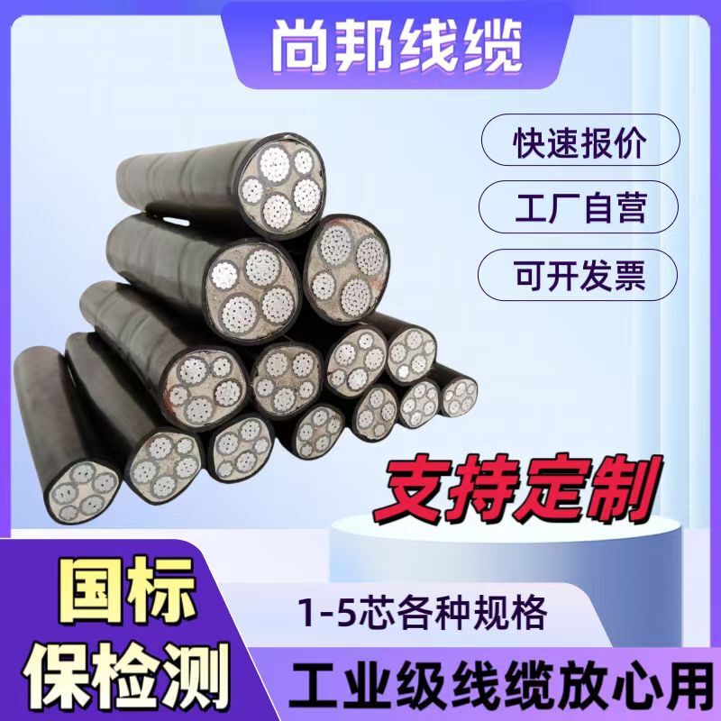 National Standard Aluminum Core Cable 70 Square Cable Wire Aluminum Cable Three-Phase Four-Wire Aluminum Wire Electrical Wire Factory Power Supply