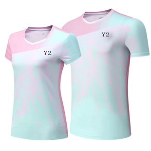 22002 New Badminton Suit Men's and Women's 300 Short-sleeved Children's Clothes Student Group Training Suit