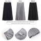 Japanese Summer jk Uniform Pleated Skirt Mid-length Skirt Academic Style Large Size Black Student Skirt with Loose Waist