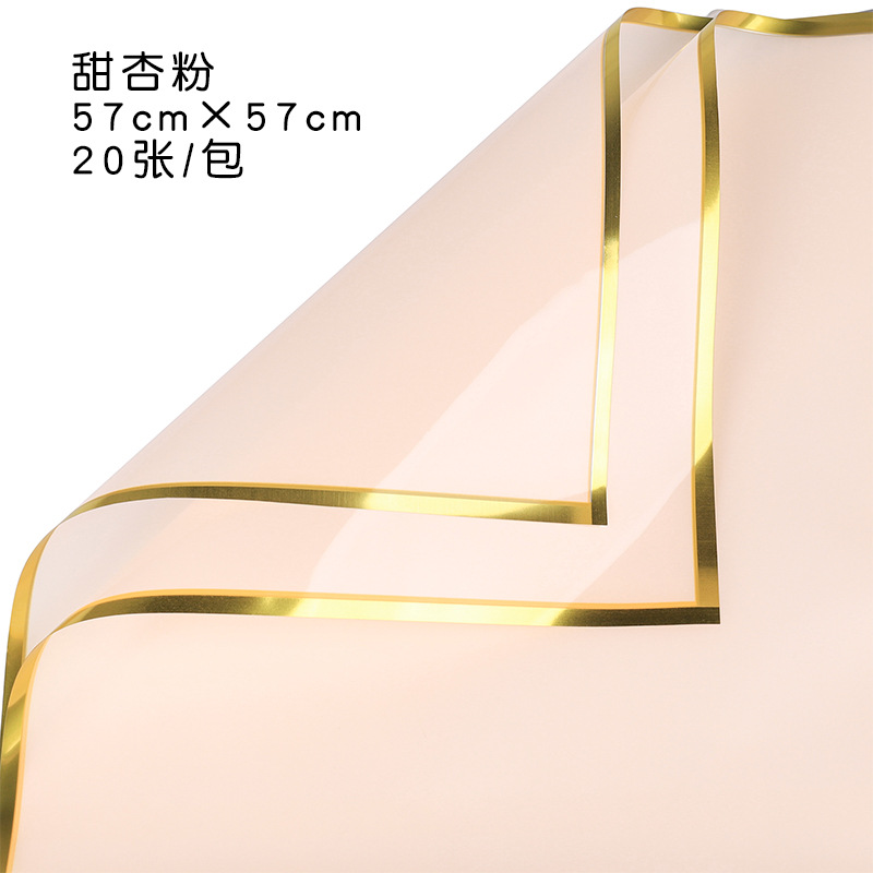 Qixi oro ión papel de embalaje de flores plástico OPP película hecha a mano DIY florista materiales impermeables al por mayor