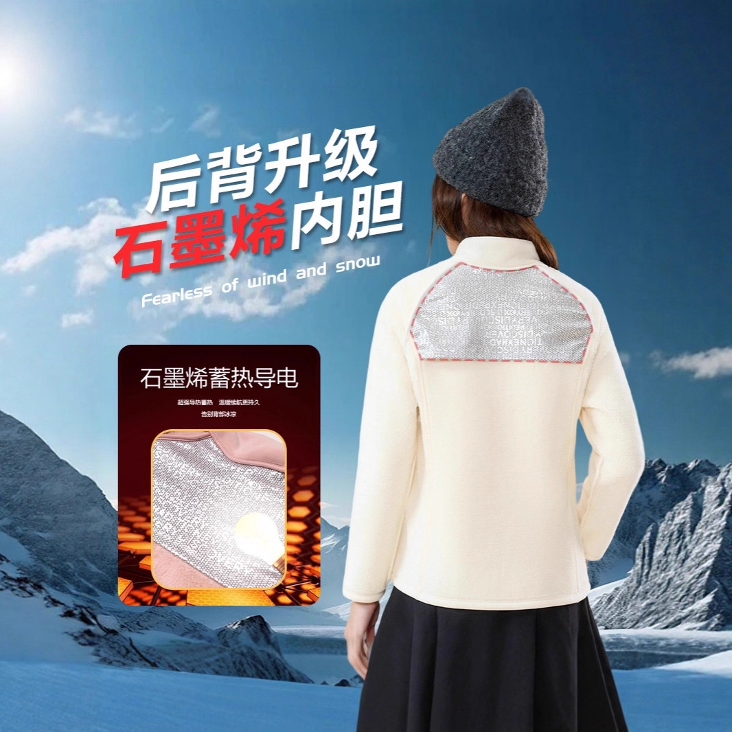 花漾女孩lulu小蛮腰同款秋冬90白鸭绒摇粒绒羽绒服外套拼接内胆女