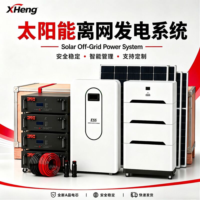 Solar generator cross-border photovoltaic panel battery inverter all-in-one machine complete home off-grid power generation system Solar generator cross-border photovoltaic panel battery inverter all-in-one machine complete home off-grid power generation system