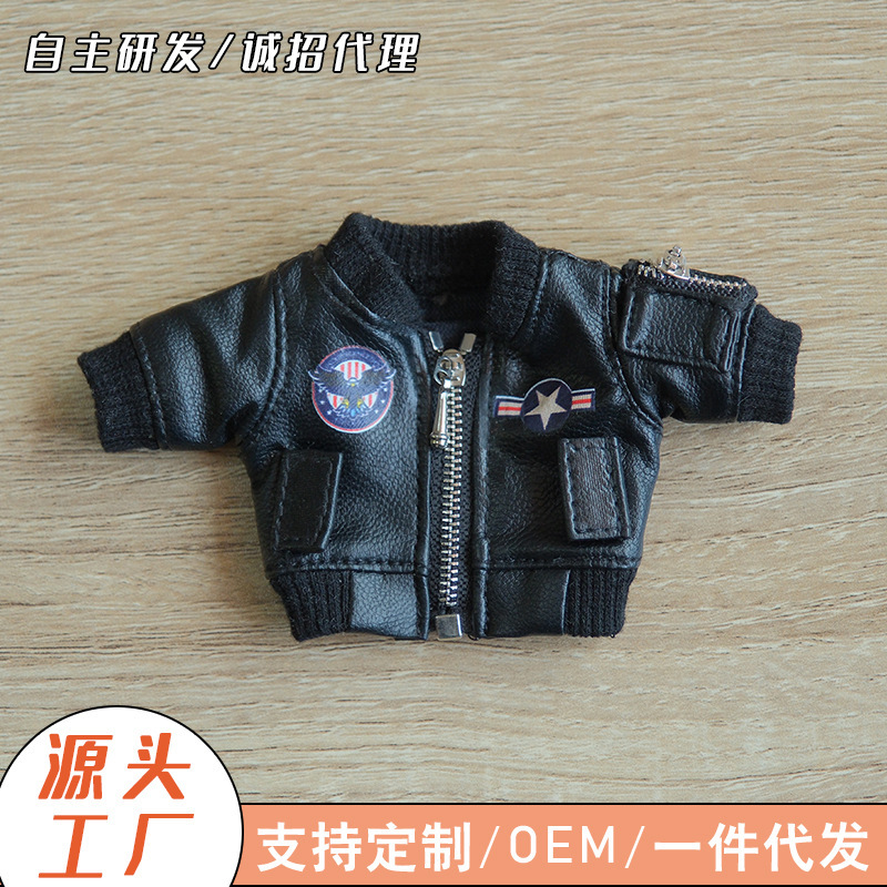 Little Bear Doll Nyota Clothes Jacket Bear Doll Accessories Clothing Leather Jacket Bear Clothes