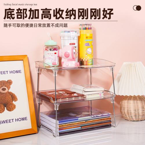 Light luxury acrylic transparent storage rack seasoning kitchen storage rack home desktop storage rack foldable storage rack