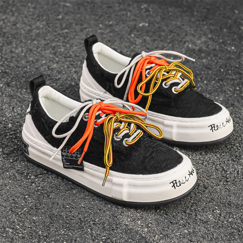 Nicho Zhong zapatos para hombres 2025 primavera y verano nuevos zapatos de skate zapatos de moda diseño de base gruesa ins red pareja zapatos de lona mujer