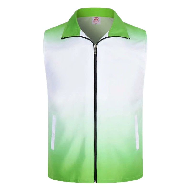 Жилет с принтом всего тела печать логотипа Член партии добровольцы рекламная деятельность рабочая одежда градиентный цвет печать жилета государственной службы