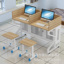 学校电脑机房桌计算机微机室中小学生椅培训桌课桌单双人教师讲台