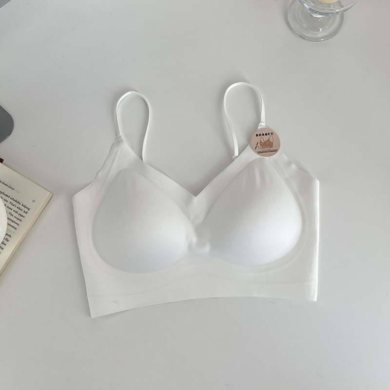 胸パッド付き女性用インビジブルシームレス下着、大きなバックレス、胸を包み込む、美しい背中のサスペンダー、ヌードホットガールブラ|undefined