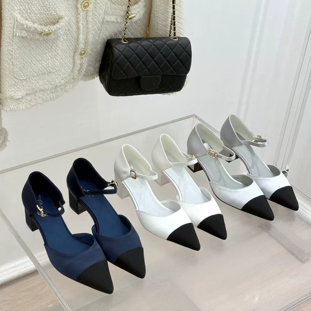 Новый французский продвинутый атласный башмак сандалии на высоком каблуке