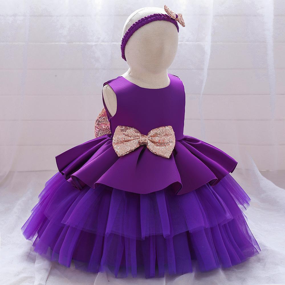 Vestido infantil de estilo europeo y americano, vestido de princesa con falda de tul para niñas, vestido de cumpleaños, princesita