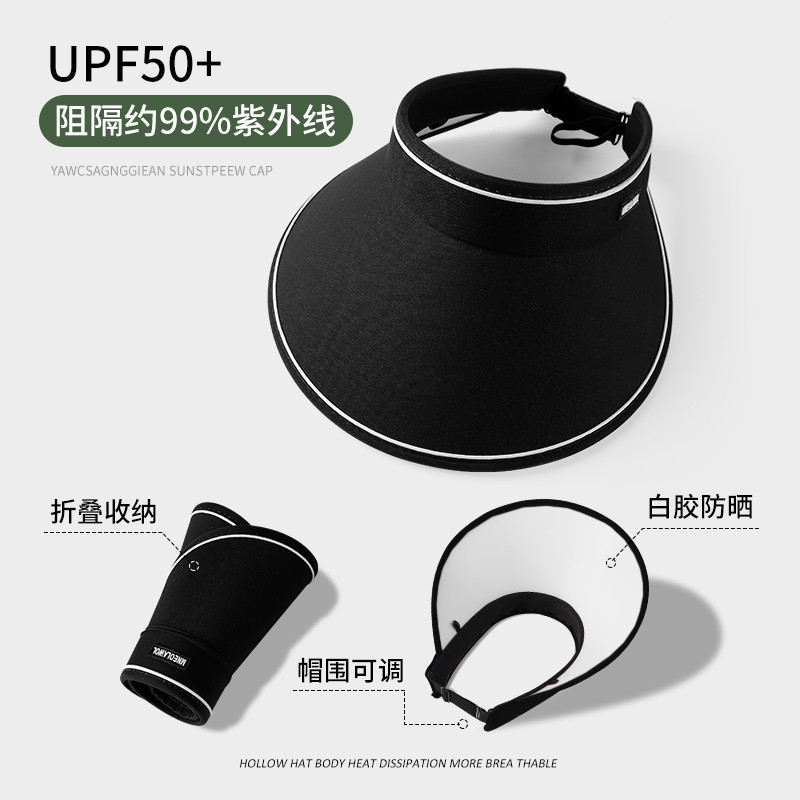 Nuevo sombrero fácil de almacenar, sombrero de verano, nuevo sombrero de sol anti-UV, sombrero vacío